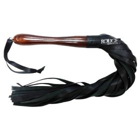 Rouge Group Wooden Handle Leather Flogger-Black