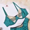 Lingerie Sexy Underwear Three Point Satin Embroidery Stitching See through Dew Pajama Set
